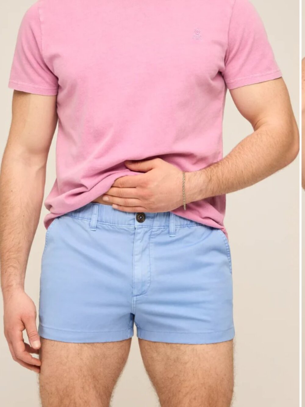 Mens CHUBBIES Originals The Alpine Skies Blue Elastic Stretch Shorts Large 4"